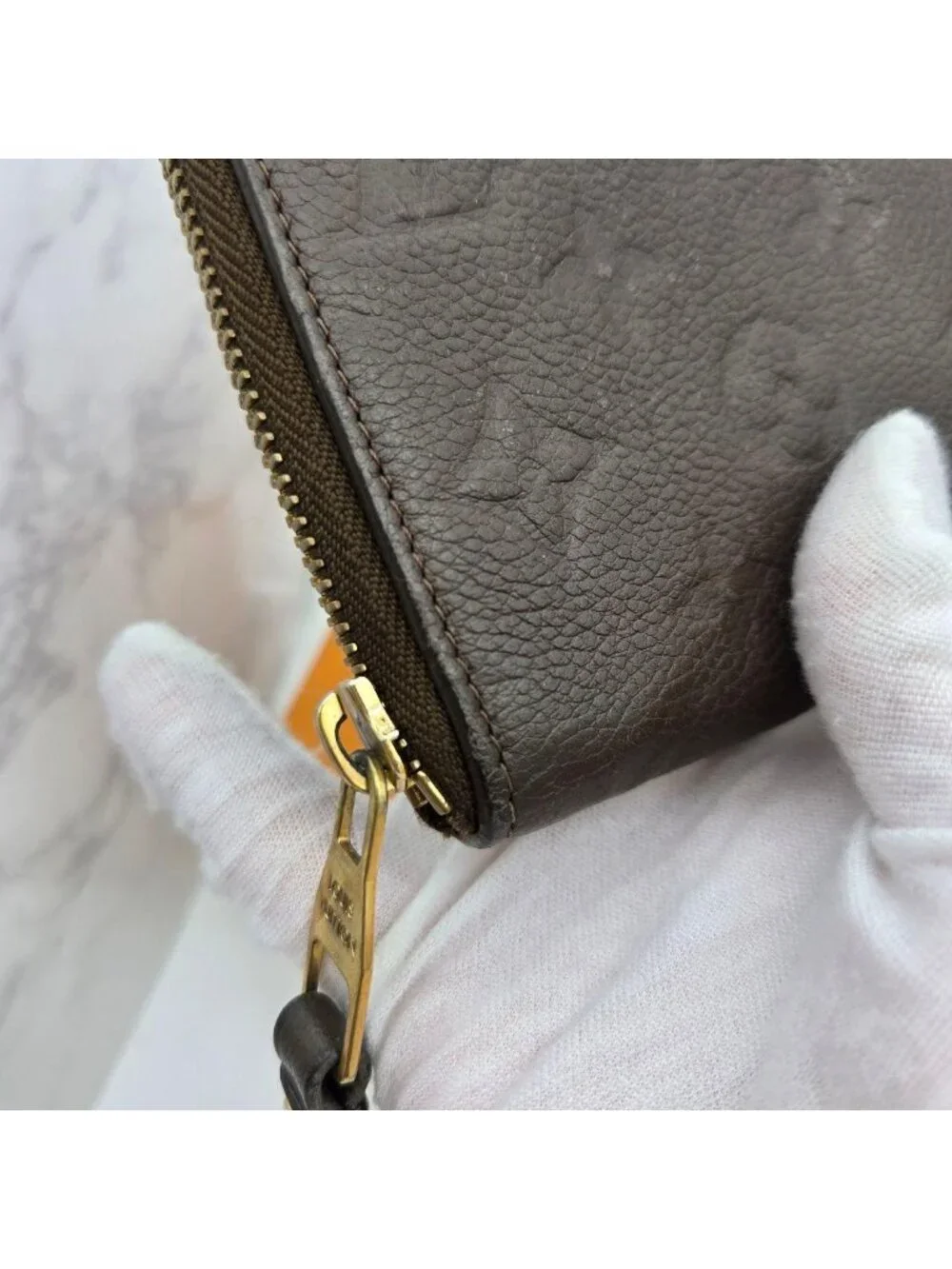 Louis Vuitton Monogram Empreinte Zippy Wallet Light Brown